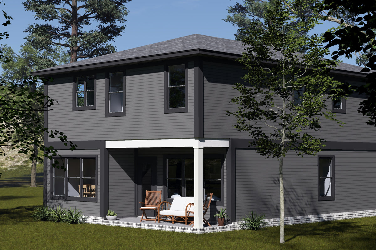 J7864-E Contemporary House, 4 Bedrooms, 2.5 Bathrooms | Riverglade 24638 Exterior-6