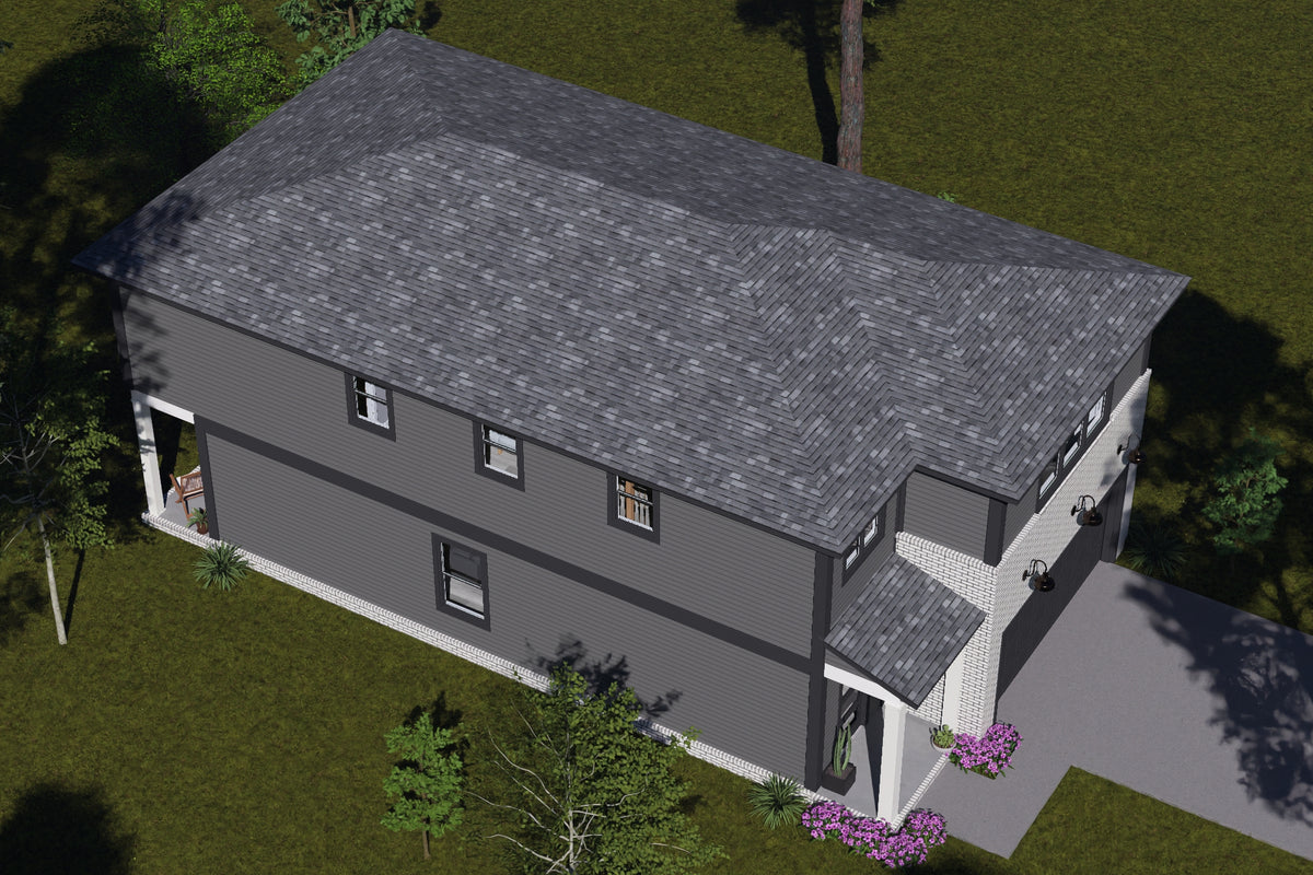 J7864-E Contemporary House, 4 Bedrooms, 2.5 Bathrooms | Riverglade 24638 Exterior-7