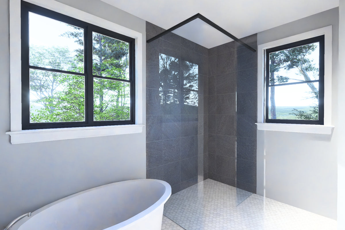 J7864-E Contemporary House Master Bathroom, 4 Bedrooms, 2.5 Bathrooms | Riverglade 24638 