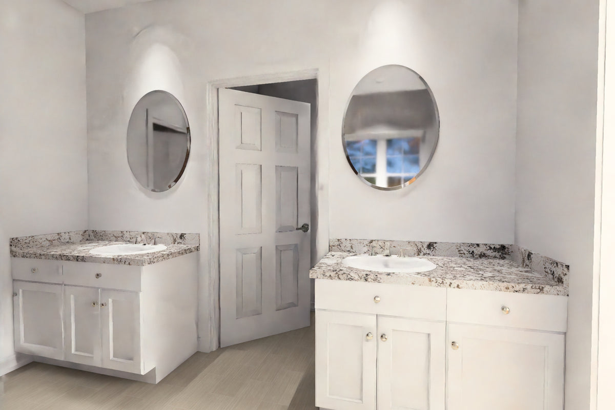 J7865-E Craftsman House Master Bathroom, 3 Bedrooms, 2 Bathrooms | Maplewood Springs 24639 