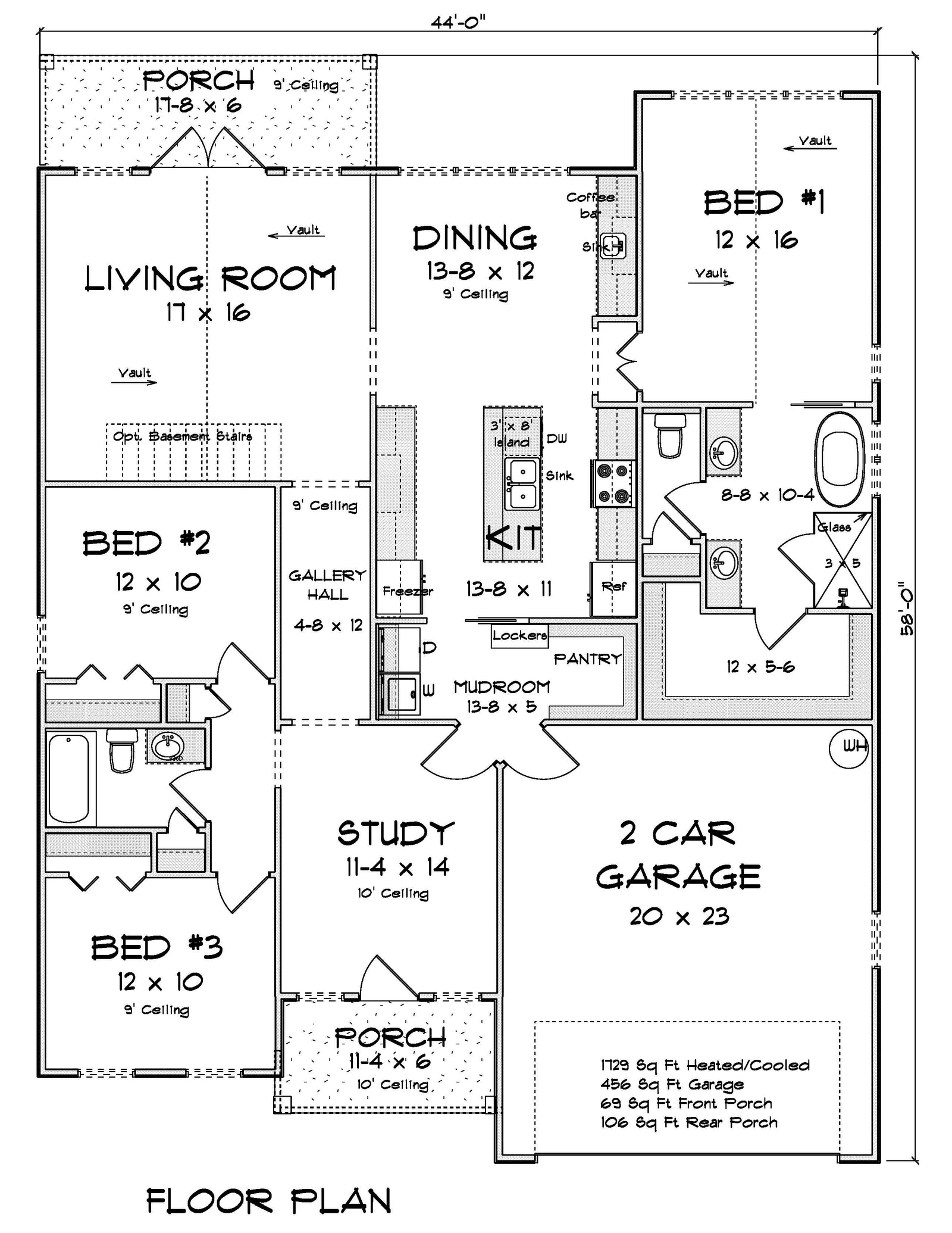 J7865-E Craftsman House, 3 Bedrooms, 2 Bathrooms | Maplewood Springs 24639 Exterior