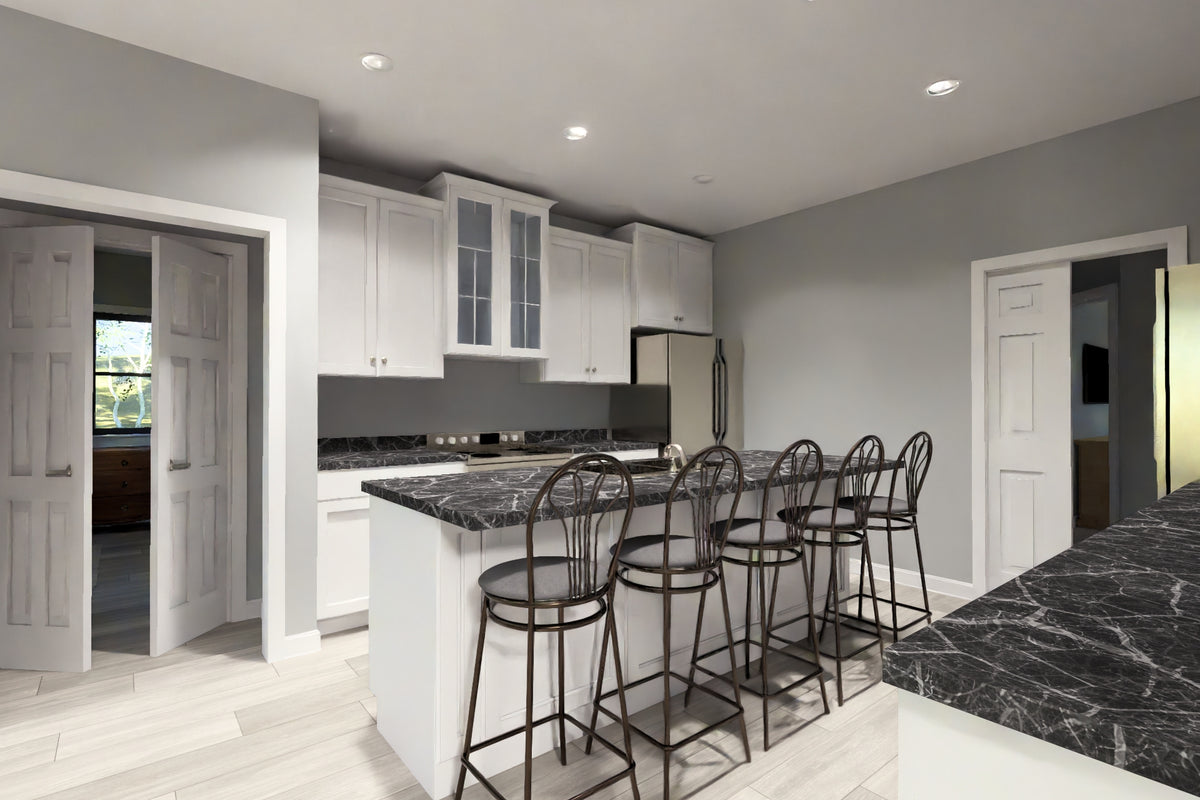 J7866-E Contemporary House Kitchen, 3 Bedrooms, 2 Bathrooms | Seaview Ridge 24640 