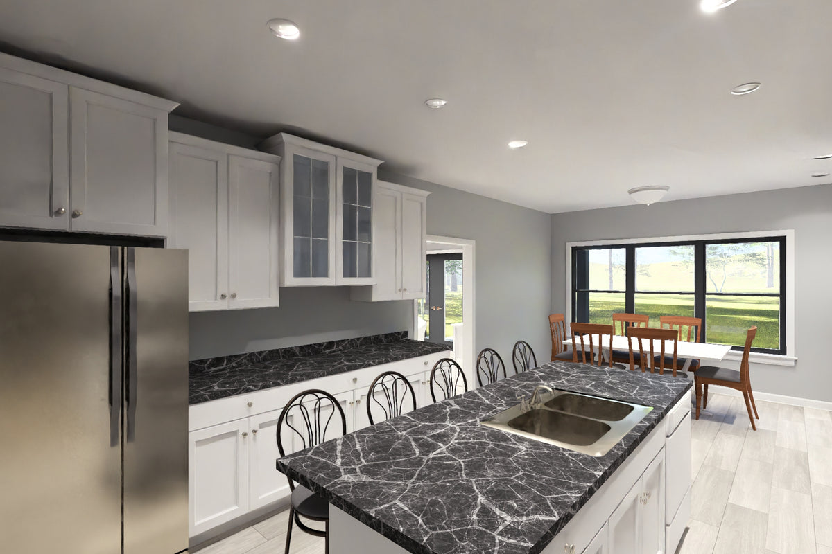 J7866-E Contemporary House Kitchen, 3 Bedrooms, 2 Bathrooms | Seaview Ridge 24640 