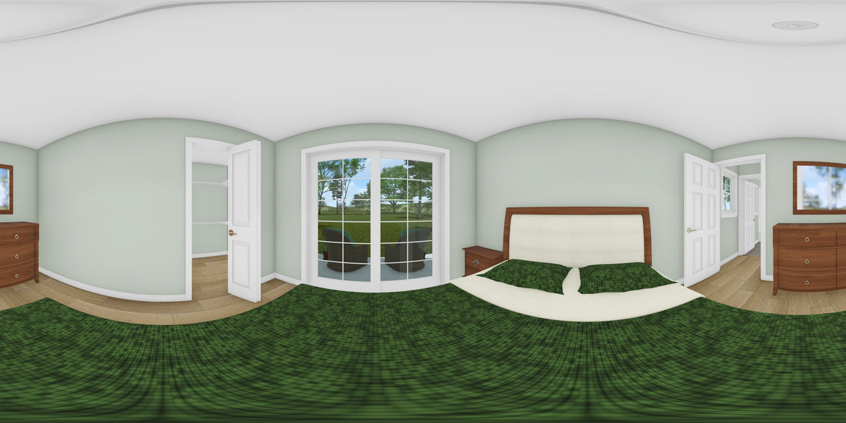 J7922-E Cottage House Bedroom Panorama, 1 Bedroom, 1 Bathroom | Plan 24641 