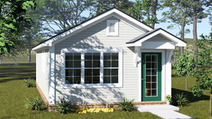 J7922-E Cottage House, 1 Bedroom, 1 Bathroom | Plan 24641 Exterior