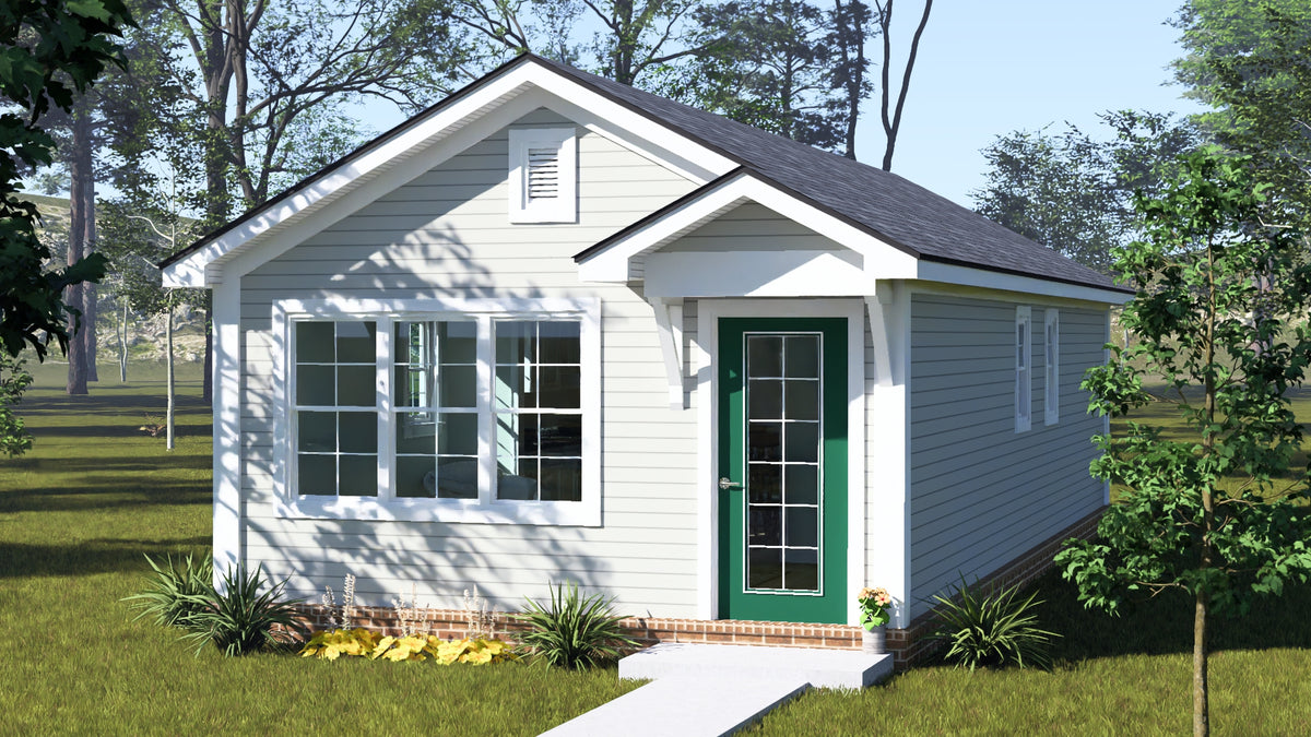 J7922-E Cottage House, 1 Bedroom, 1 Bathroom | Plan 24641 Exterior-3