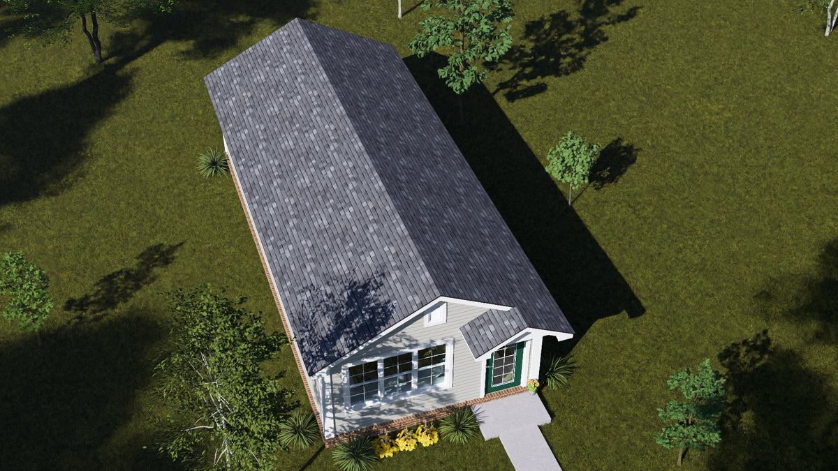 J7922-E Cottage House, 1 Bedroom, 1 Bathroom | Plan 24641 Exterior-6