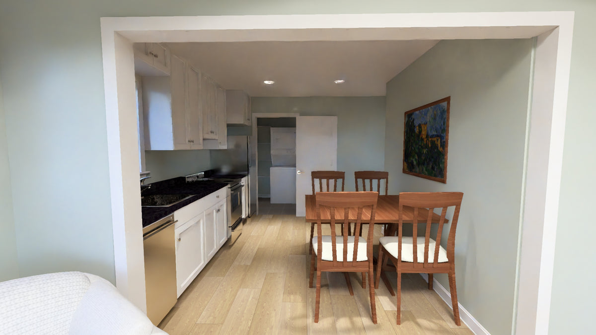 J7922-E Cottage House Kitchen/Dining, 1 Bedroom, 1 Bathroom | Plan 24641 