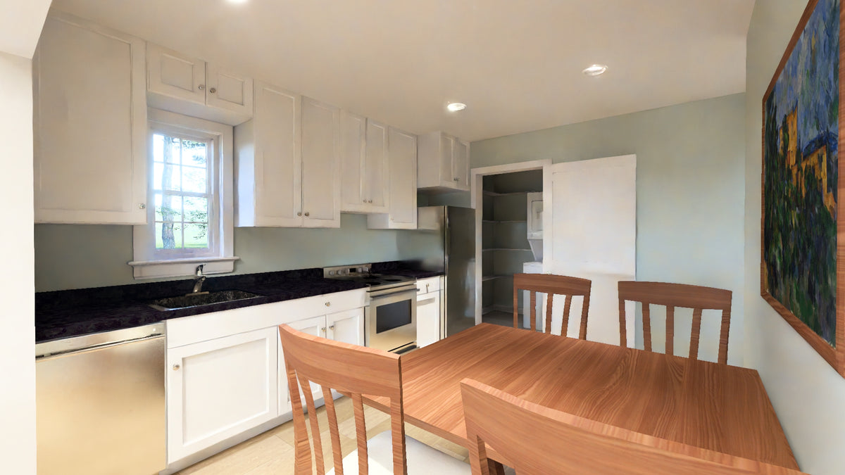 J7922-E Cottage House Kitchen/Dining, 1 Bedroom, 1 Bathroom | Plan 24641 