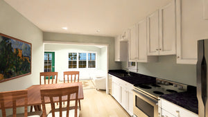 J7922-E Cottage House Kitchen/Dining, 1 Bedroom, 1 Bathroom | Plan 24641 