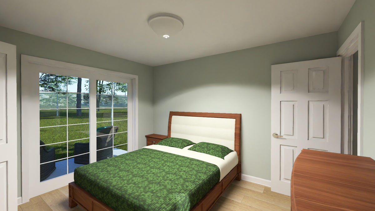 J7922-E Cottage House Bedroom, 1 Bedroom, 1 Bathroom | Plan 24641 
