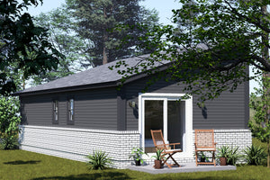 J7923-E Modern House, 1 Bedroom, 1 Bathroom | Plan 24642 Exterior-3
