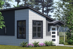 J7923-E Modern House, 1 Bedroom, 1 Bathroom | Plan 24642 Exterior-5