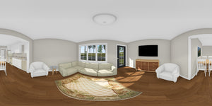 J7924-E Craftsman Duplex House Living Panorama, 2 Bedrooms, 2 Bathrooms | Plan 24643 
