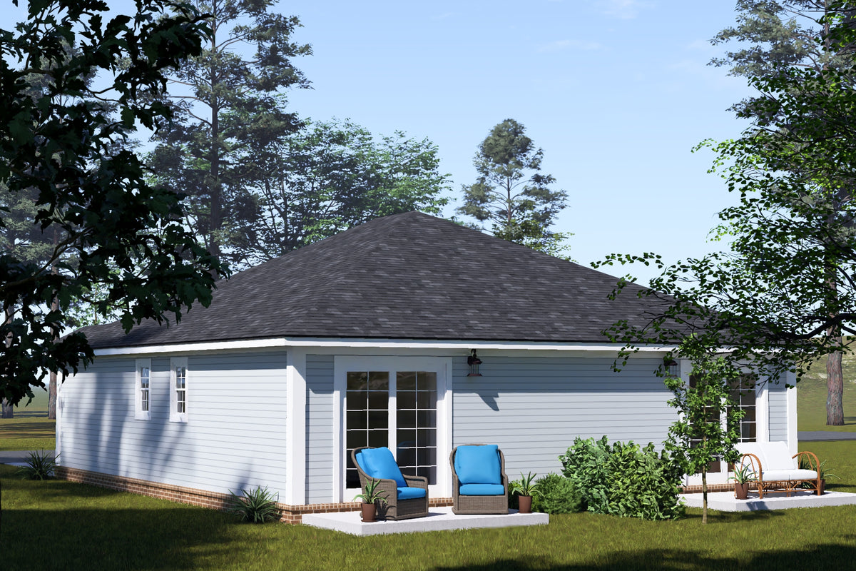 J7924-E Craftsman Duplex House, 2 Bedrooms, 2 Bathrooms | Plan 24643 Exterior-4