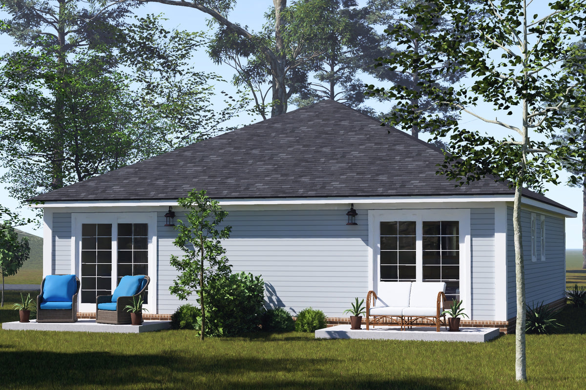J7924-E Craftsman Duplex House, 2 Bedrooms, 2 Bathrooms | Plan 24643 Exterior-5