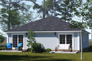 J7924-E Craftsman Duplex House, 2 Bedrooms, 2 Bathrooms | Plan 24643 Exterior-5