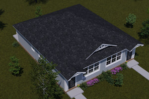 J7924-E Craftsman Duplex House, 2 Bedrooms, 2 Bathrooms | Plan 24643 Exterior-6