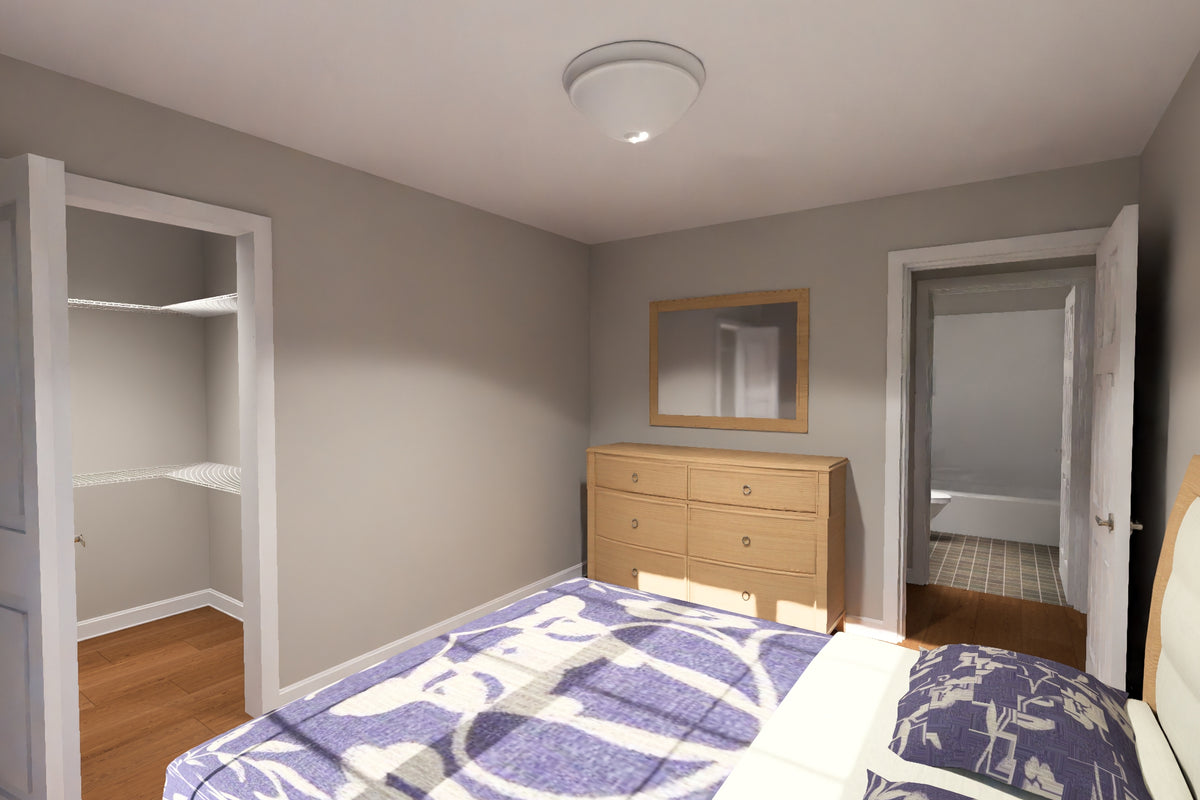 J7924-E Craftsman Duplex House Bedroom, 2 Bedrooms, 2 Bathrooms | Plan 24643 