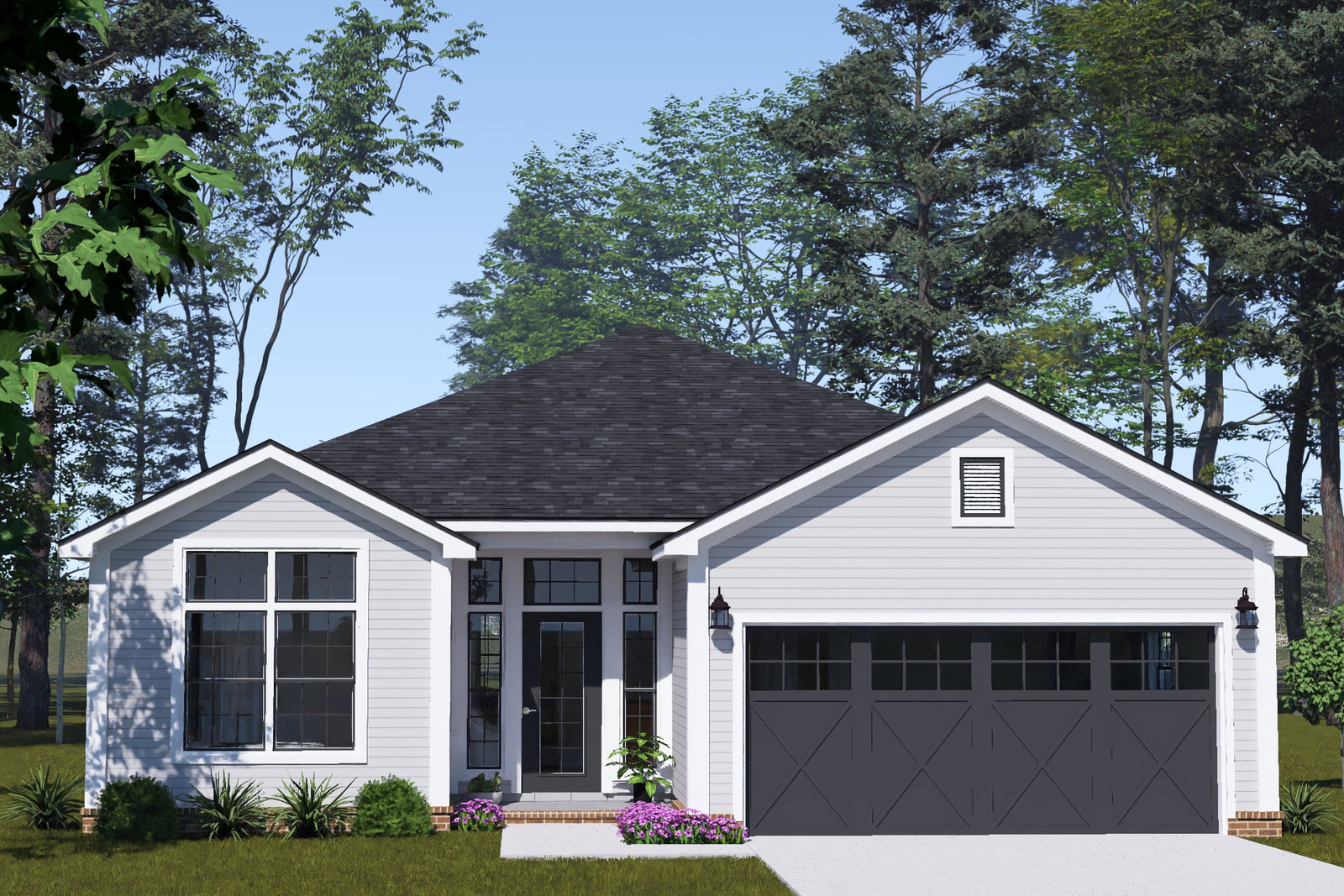 J7925-E Cottage House, 3 Bedrooms, 2 Bathrooms | Plan 24644 Exterior
