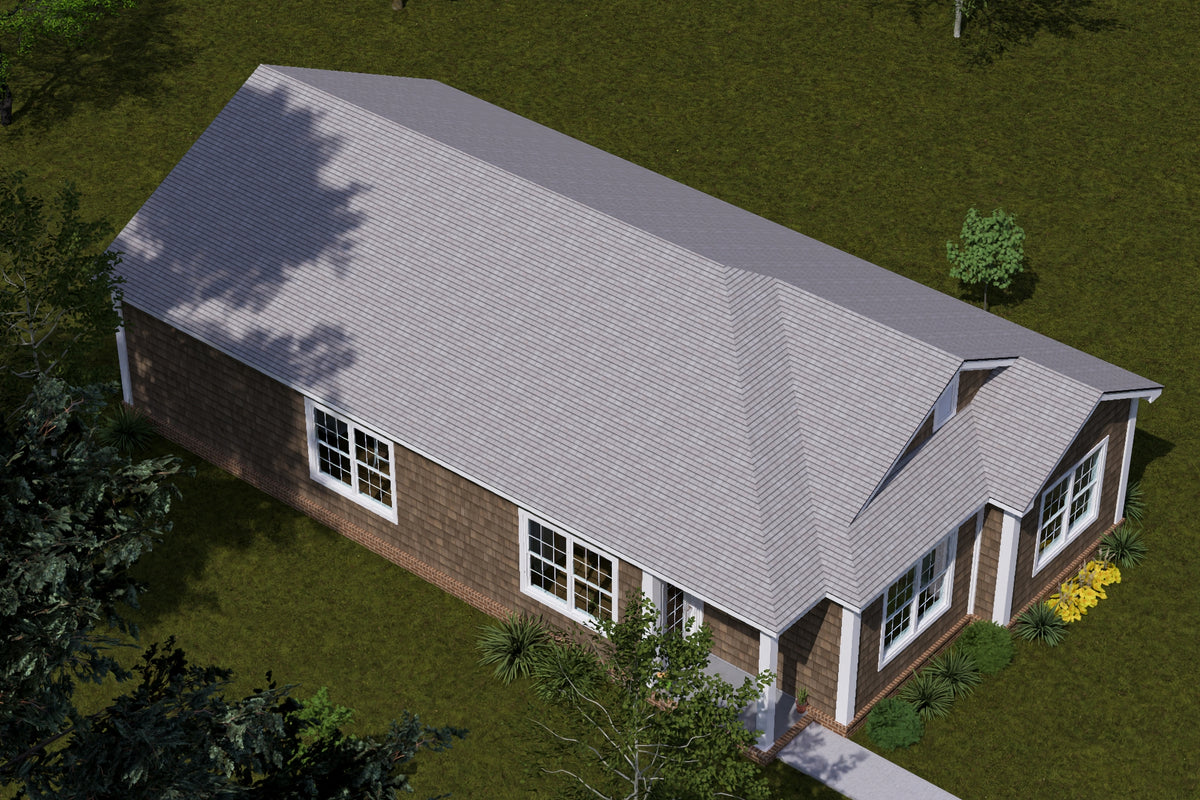 J7926-E Cottage House, 3 Bedrooms, 2 Bathrooms | Plan 24645 Exterior-6