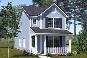 J7927-E Cottage House, 3 Bedrooms, 3 Bathrooms | Plan 24646 Exterior-2