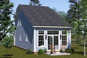 J7927-E Cottage House, 3 Bedrooms, 3 Bathrooms | Plan 24646 Exterior-4