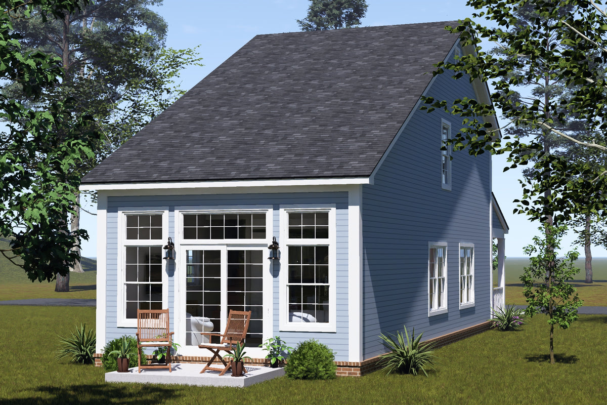 J7927-E Cottage House, 3 Bedrooms, 3 Bathrooms | Plan 24646 Exterior-6