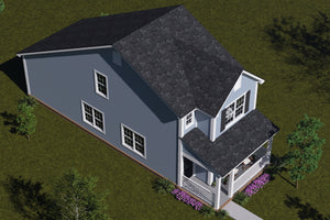 J7927-E Cottage House, 3 Bedrooms, 3 Bathrooms | Plan 24646 Exterior-8
