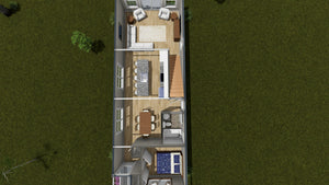 J7927-E Cottage House 3D First Floor, 3 Bedrooms, 3 Bathrooms | Plan 24646 