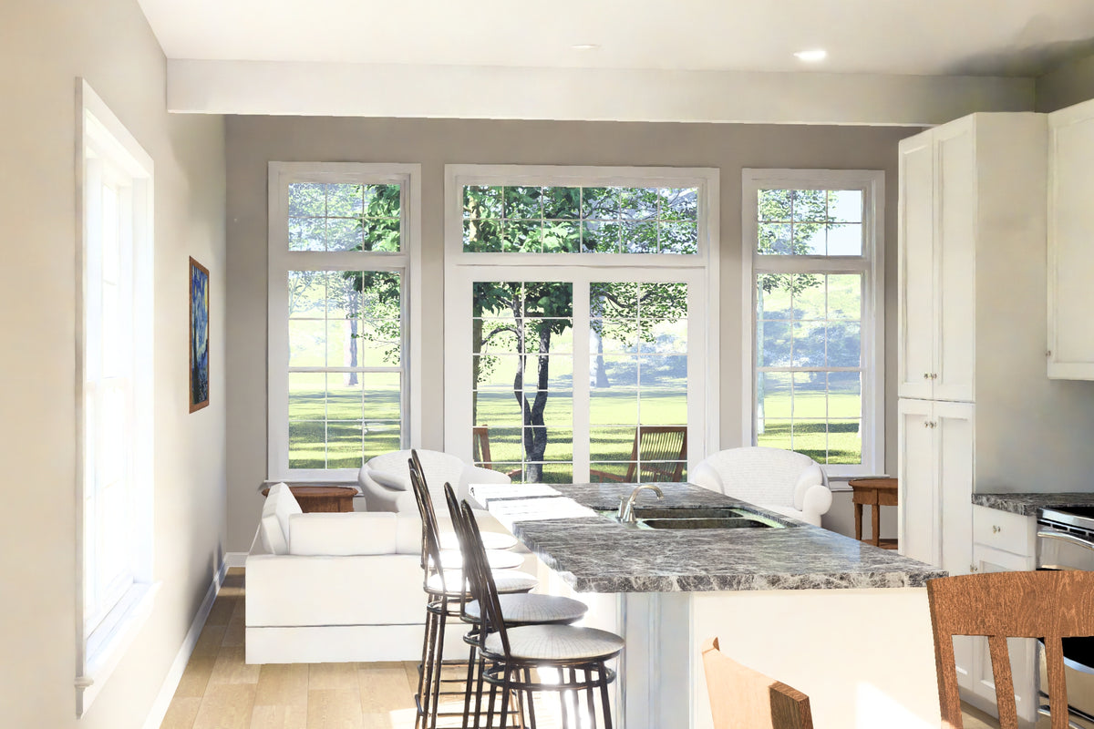 J7927-E Cottage House Kitchen, 3 Bedrooms, 3 Bathrooms | Plan 24646 