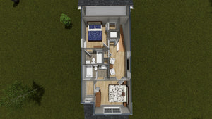 J7927-E Cottage House 3D Second Floor, 3 Bedrooms, 3 Bathrooms | Plan 24646 