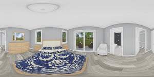 J7928-E Modern House Bedroom Panorama, 2 Bedrooms, 2 Bathrooms | Plan 24647 