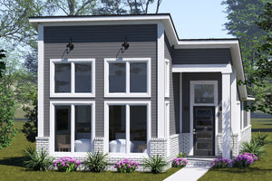 J7928-E Modern House, 2 Bedrooms, 2 Bathrooms | Plan 24647 Exterior