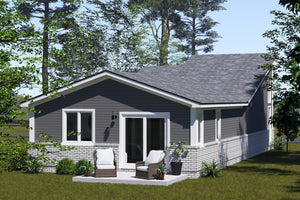 J7928-E Modern House, 2 Bedrooms, 2 Bathrooms | Plan 24647 Exterior-5