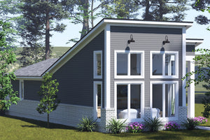 J7928-E Modern House, 2 Bedrooms, 2 Bathrooms | Plan 24647 Exterior-6