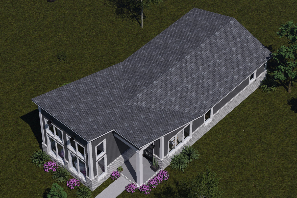 J7928-E Modern House, 2 Bedrooms, 2 Bathrooms | Plan 24647 Exterior-7
