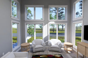J7928-E Modern House Living Room, 2 Bedrooms, 2 Bathrooms | Plan 24647 