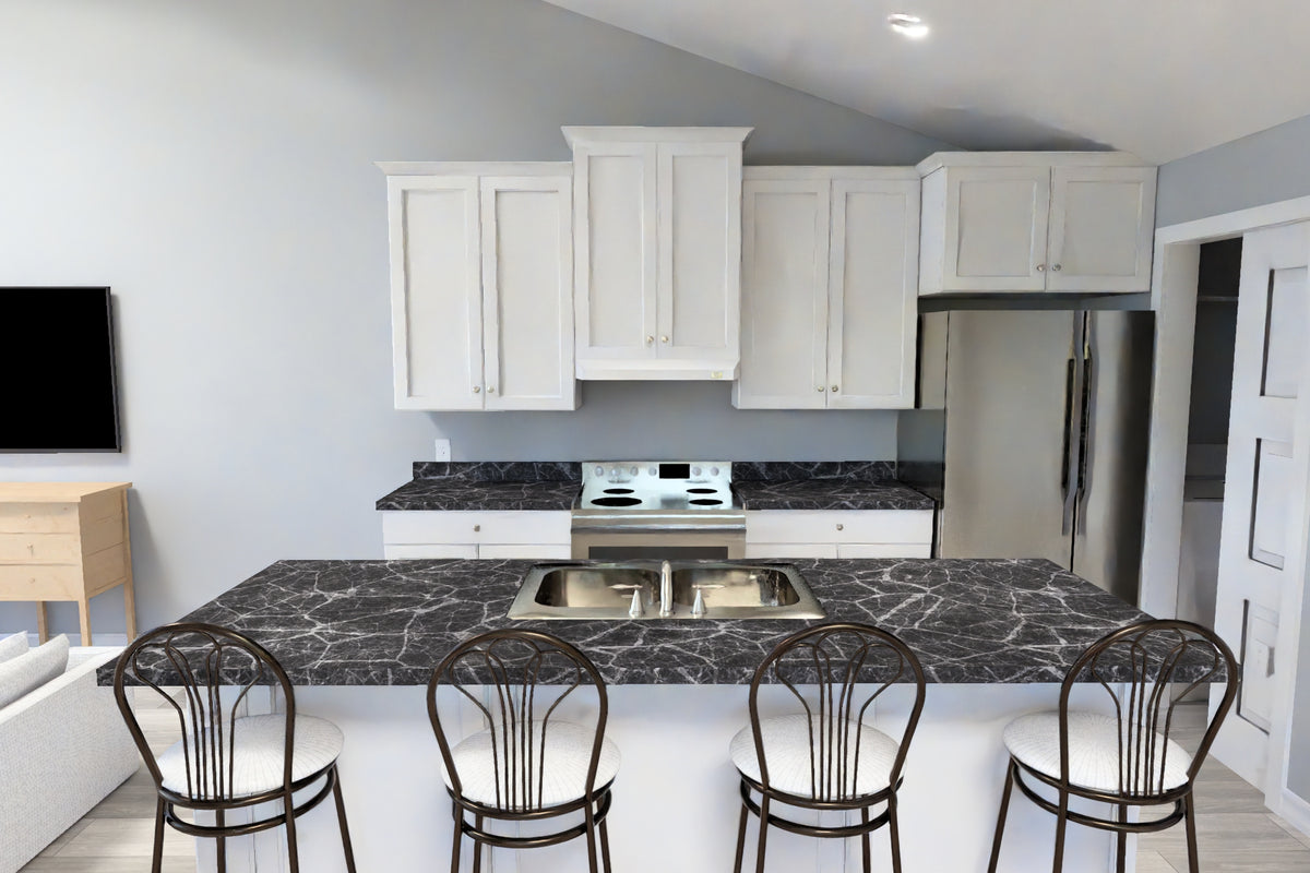 J7928-E Modern House Kitchen, 2 Bedrooms, 2 Bathrooms | Plan 24647 