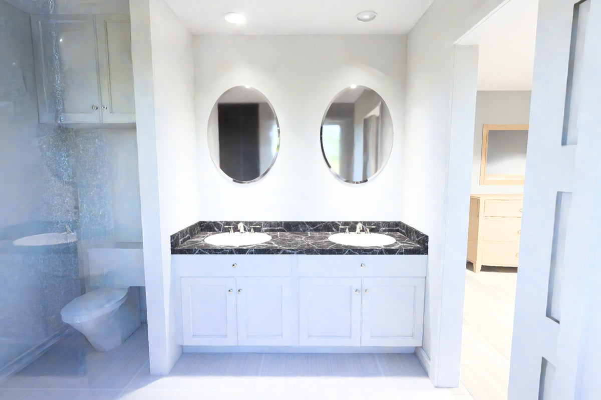 J7928-E Modern House Master Bathroom, 2 Bedrooms, 2 Bathrooms | Plan 24647 