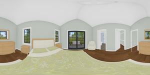 J7929-E Cottage House Bedroom Panorama, 2 Bedrooms, 2 Bathrooms | Plan 24648