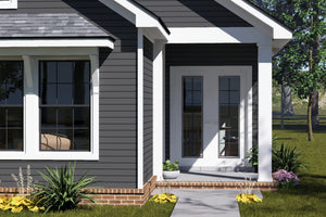 J7929-E Cottage House, 2 Bedrooms, 2 Bathrooms | Plan 24648 Exterior-3