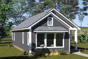J7929-E Cottage House, 2 Bedrooms, 2 Bathrooms | Plan 24648 Exterior-6