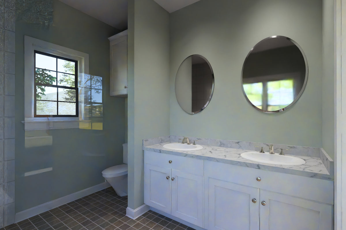J7929-E Cottage House Master Bathroom, 2 Bedrooms, 2 Bathrooms | Plan 24648
