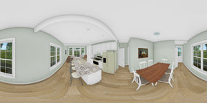 J7930-E Traditional Duplex House Kitchen Panorama, 6 Bedrooms, 6 Bathrooms | Plan 24649 