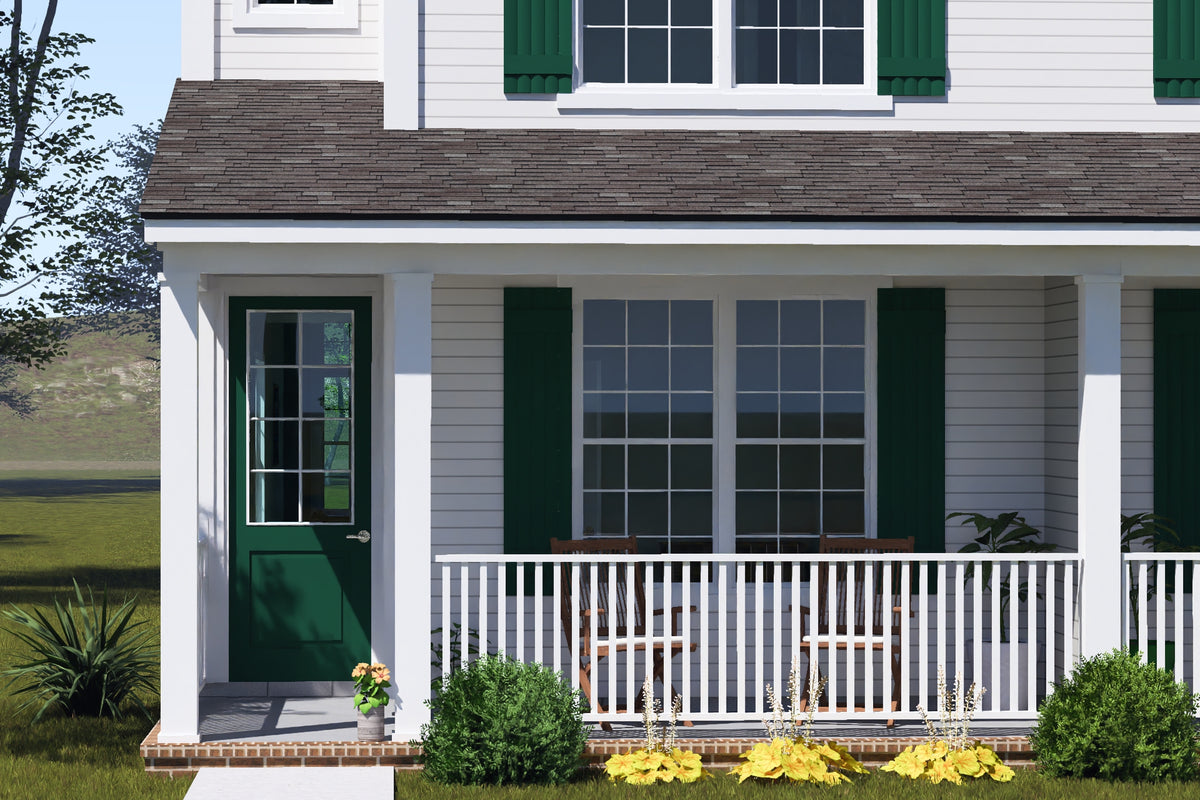 J7930-E Traditional Duplex House, 6 Bedrooms, 6 Bathrooms | Plan 24649 Exterior-2