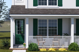 J7930-E Traditional Duplex House, 6 Bedrooms, 6 Bathrooms | Plan 24649 Exterior-2