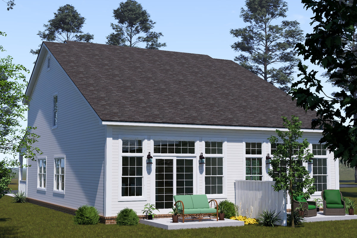 J7930-E Traditional Duplex House, 6 Bedrooms, 6 Bathrooms | Plan 24649 Exterior-5