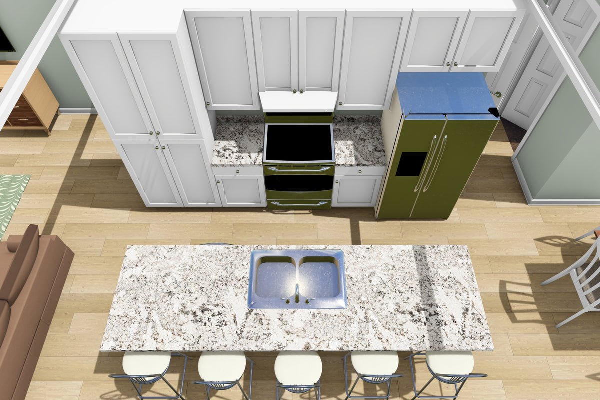 J7930-E Traditional Duplex House Kitchen, 6 Bedrooms, 6 Bathrooms | Plan 24649 
