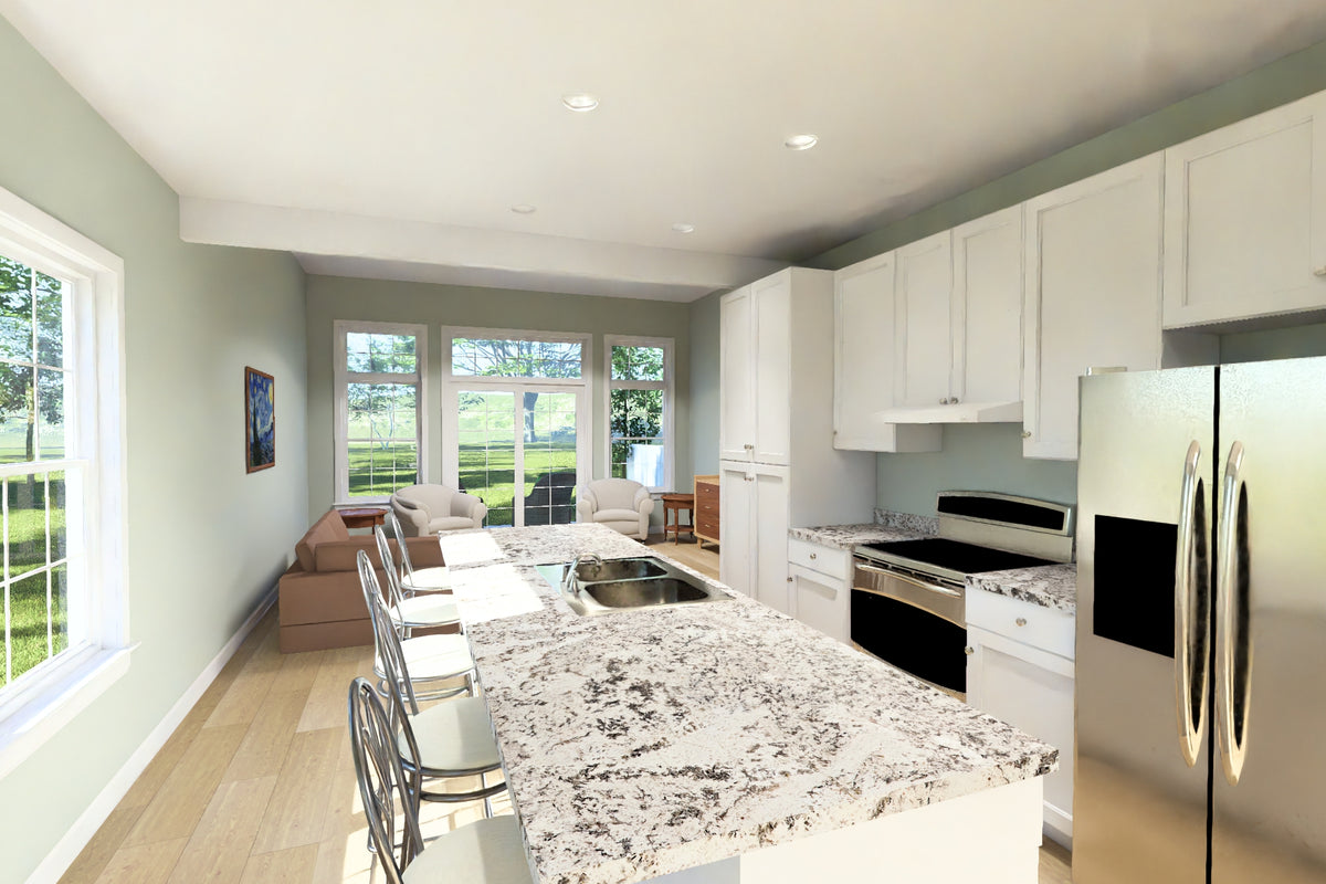J7930-E Traditional Duplex House Kitchen, 6 Bedrooms, 6 Bathrooms | Plan 24649 